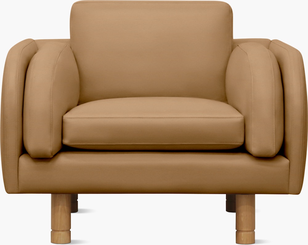 Moreno Lounge Chair - Marquis Velvet,  Coffee,  Oak