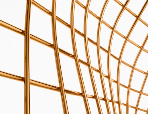 Bertoia Diamond Chair in 18k Gold-Plated Finish harry bertoia centennial 18k gold plated finish diamond chair