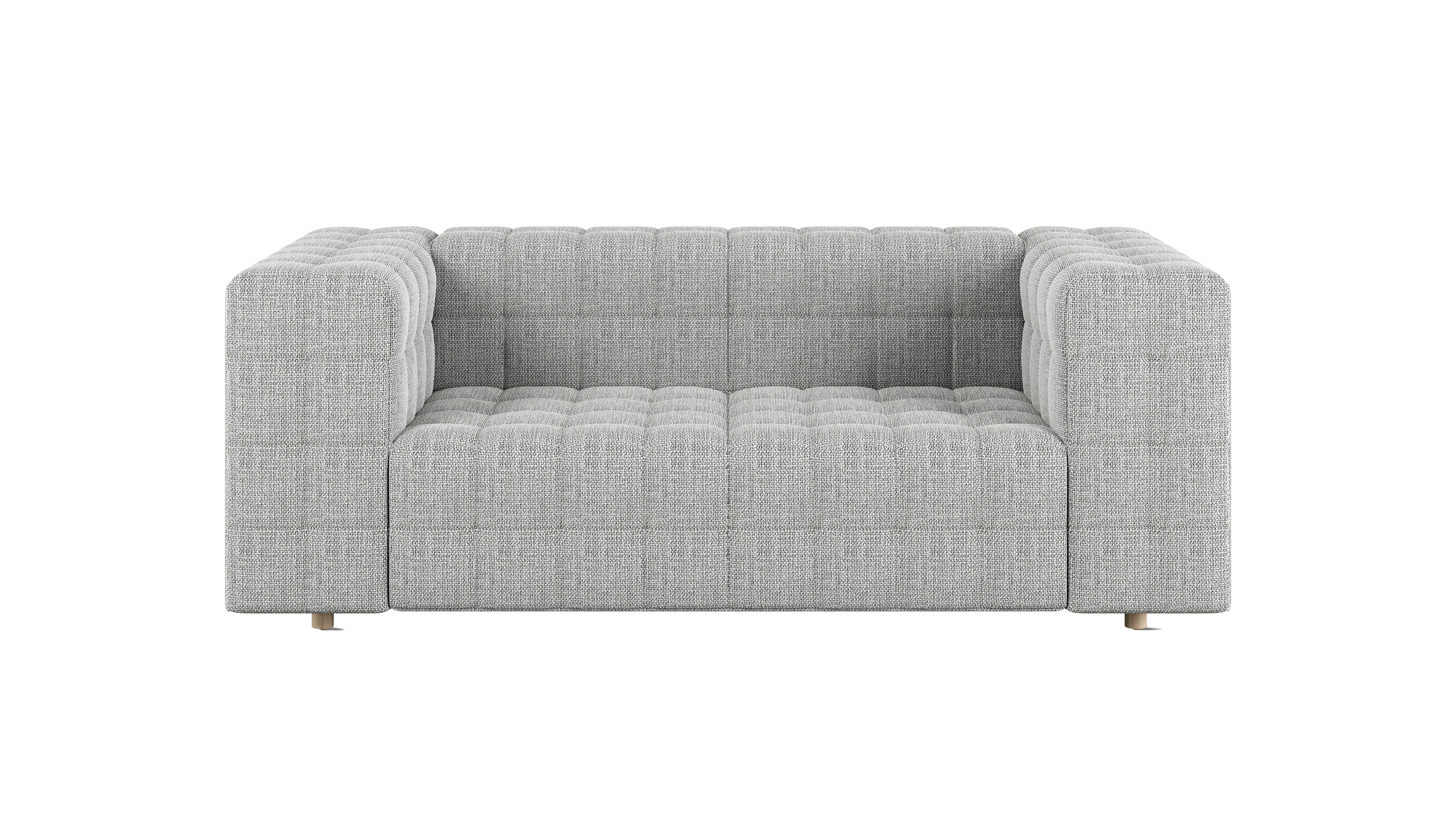 Rapport Sofa 2 Seater in Capri Silver with Ash Legs