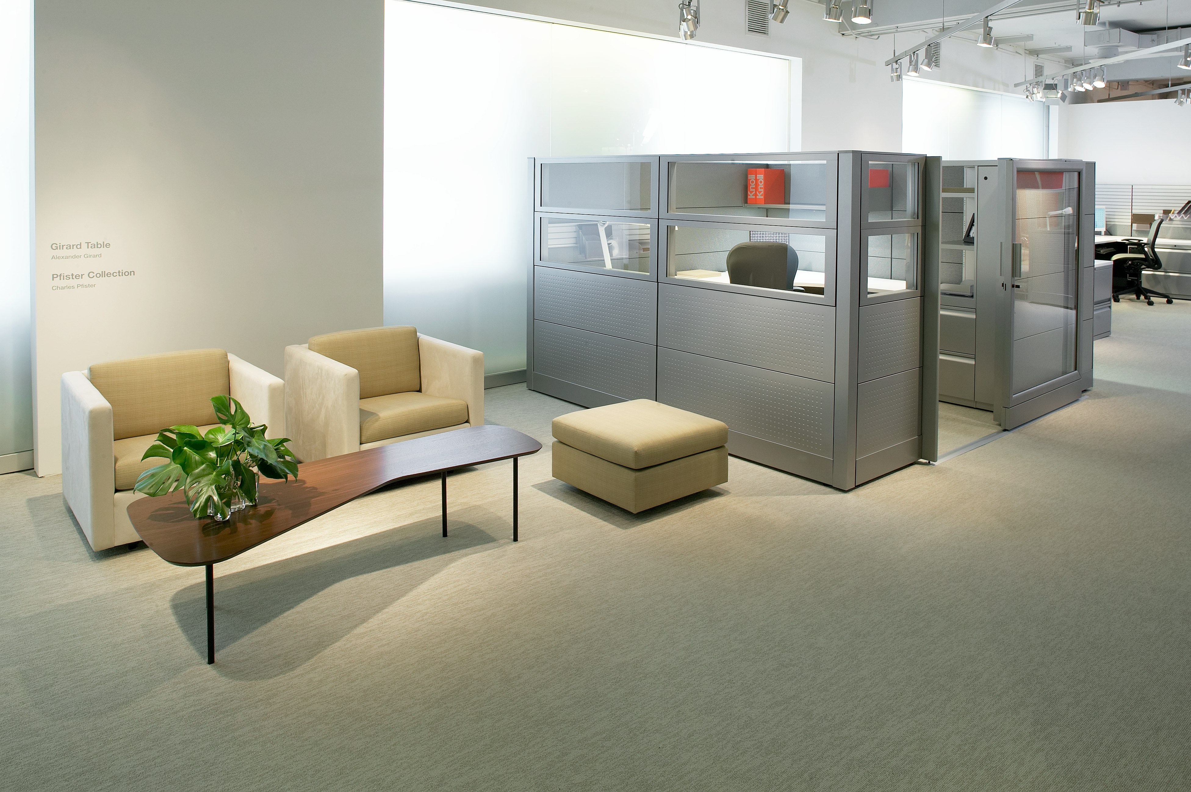 Pfister Club Chairs and Ottoman