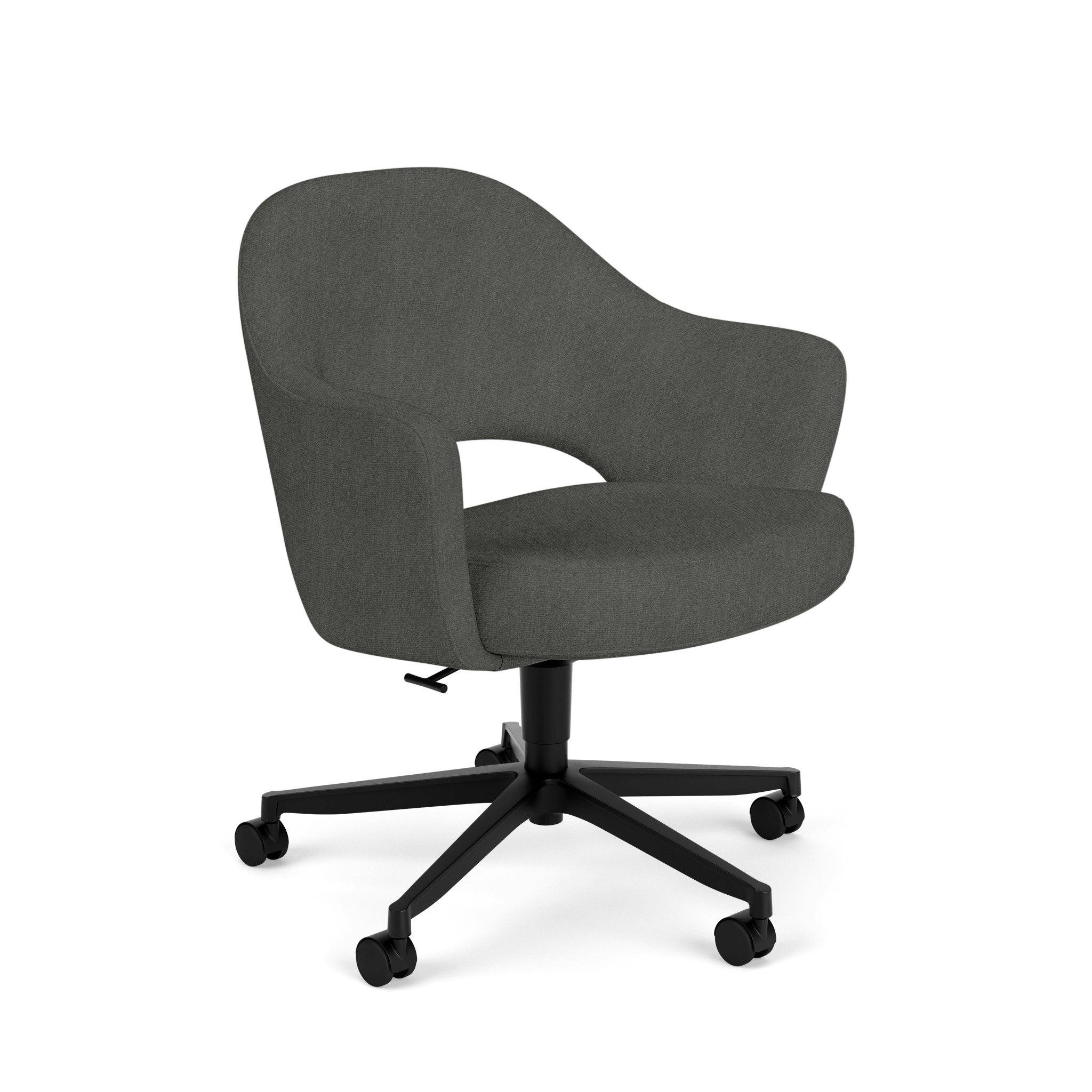 Saarinen Executive Office Armchair - 5 Star,  Aegean,  Licorice,  Black Base,  SC