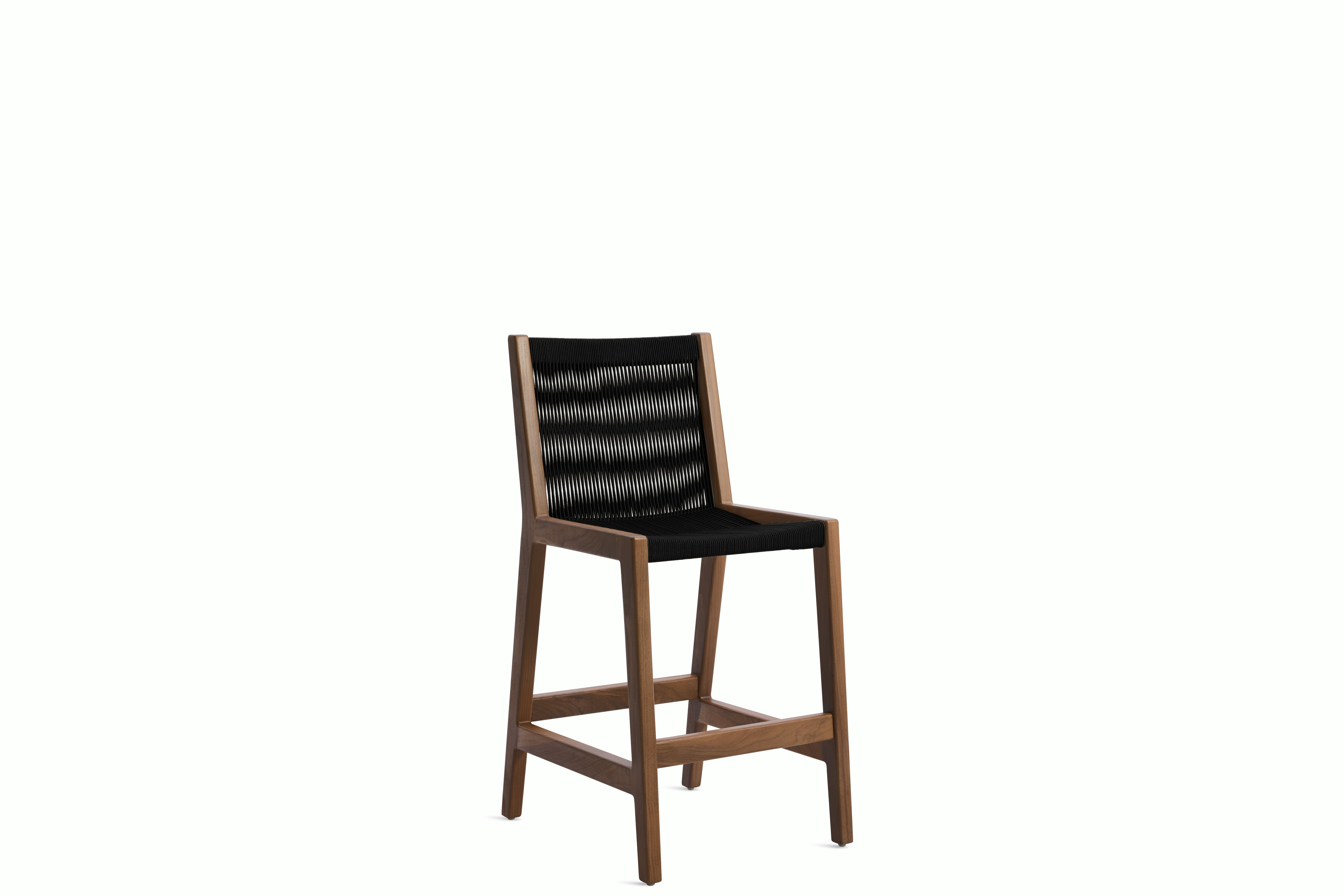 Duet Counter Stool - Walnut ,  Black
