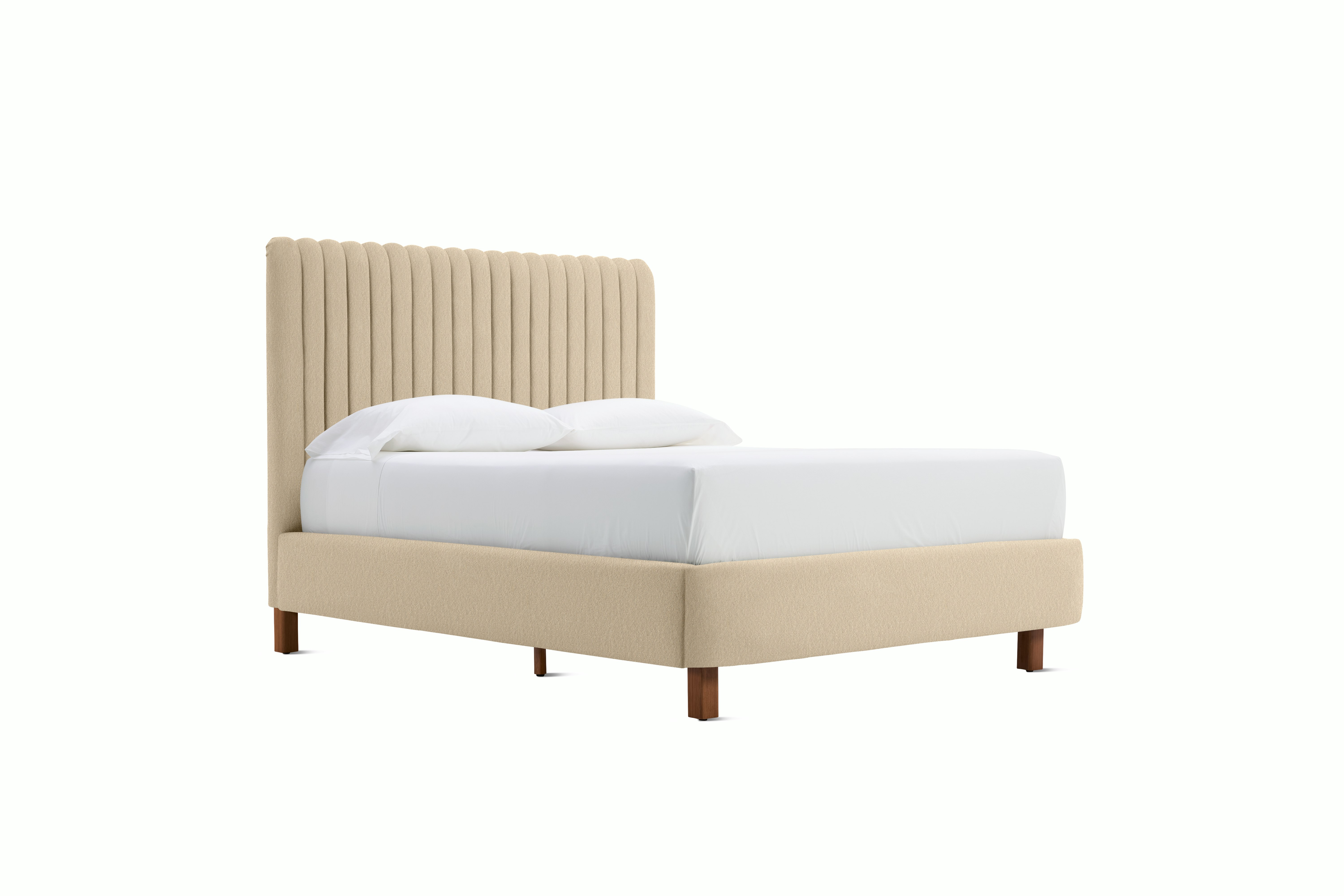 Charlotte Bed - Grand in Walnut and Album Linen Straw