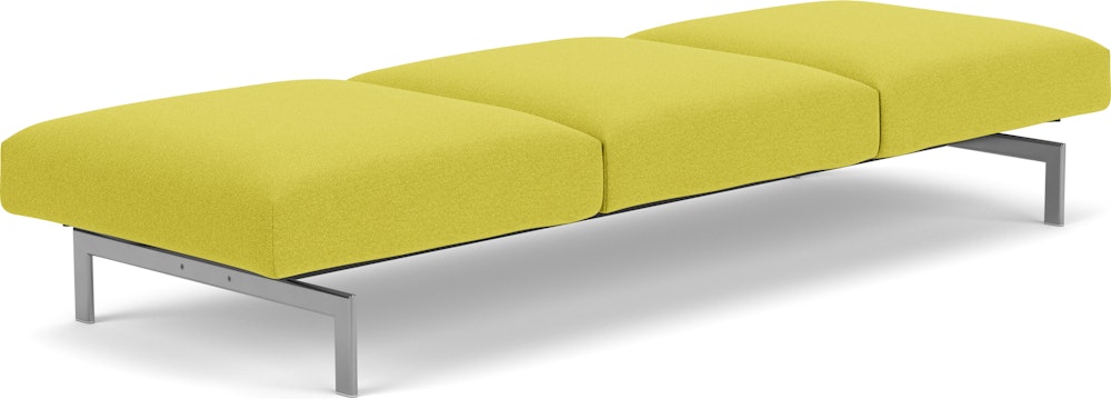 Avio Bench - Three Seater, Classic Boucle, Chartreuse, Silver