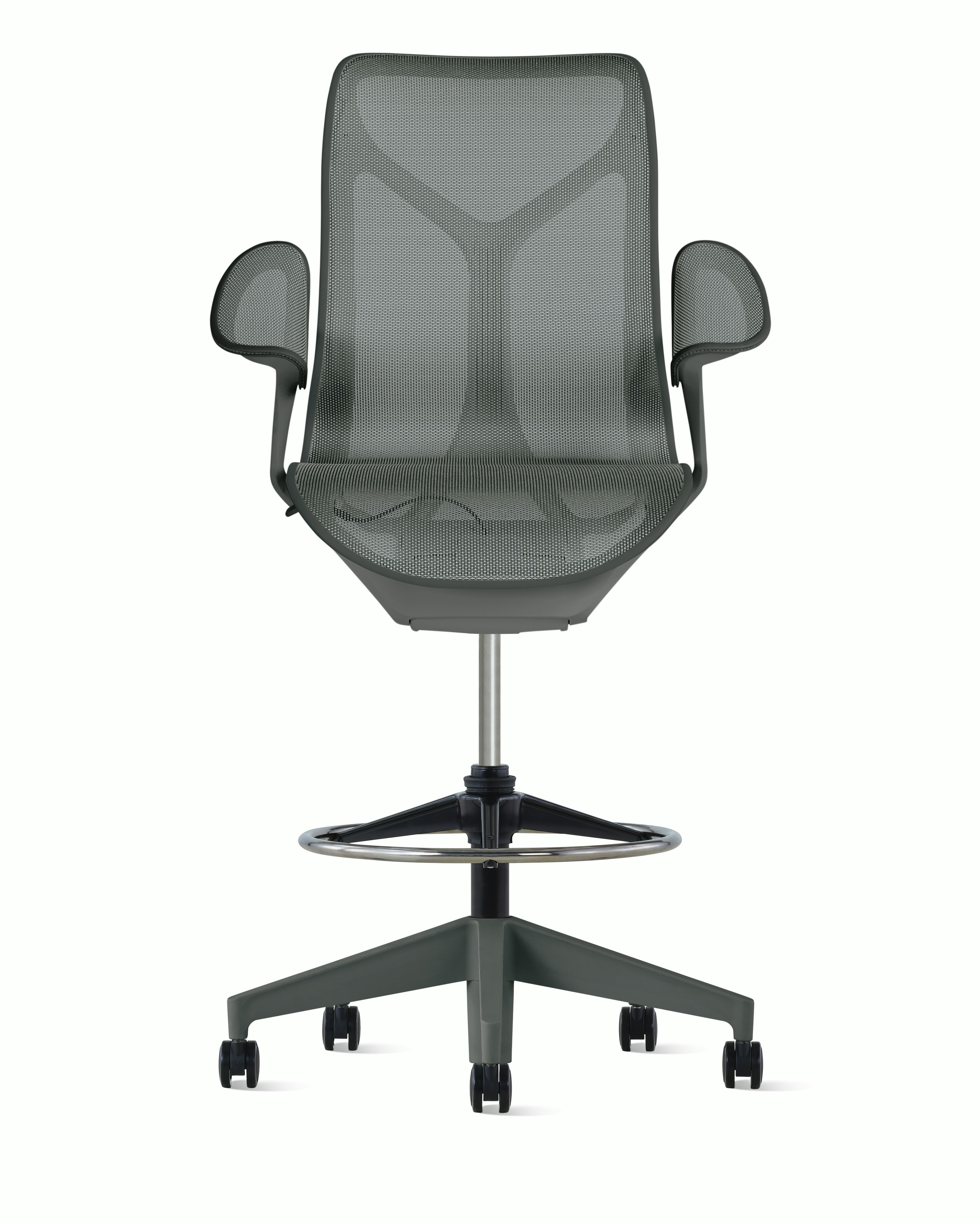 Cosm Stool Mid Back Leaf Arm