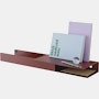 Folded shelves platform 62x5 deep red w styling office