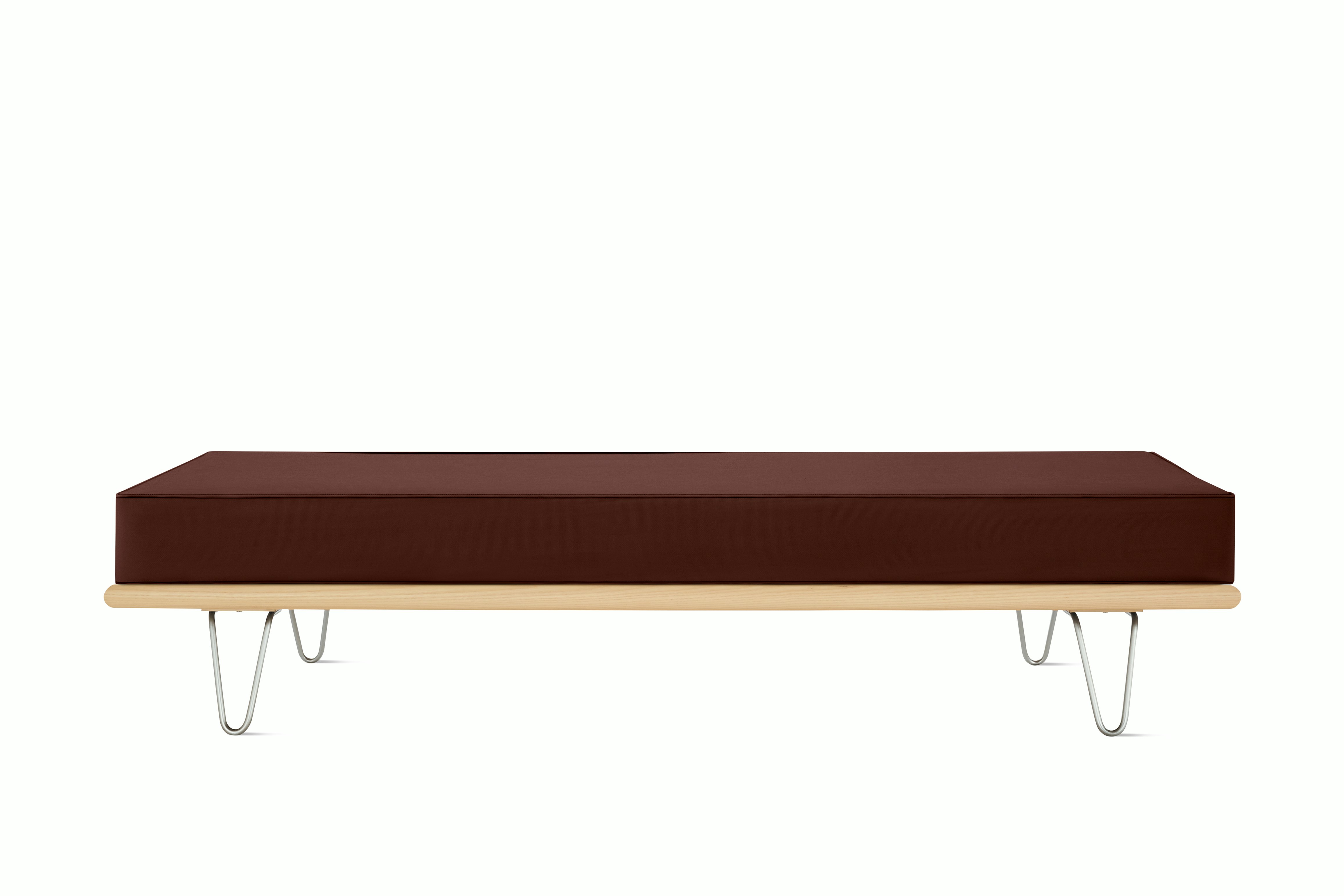 Nelson Daybed - Standard,  Ash,  Tempo Velvet,  Burgundy,  Hairpin