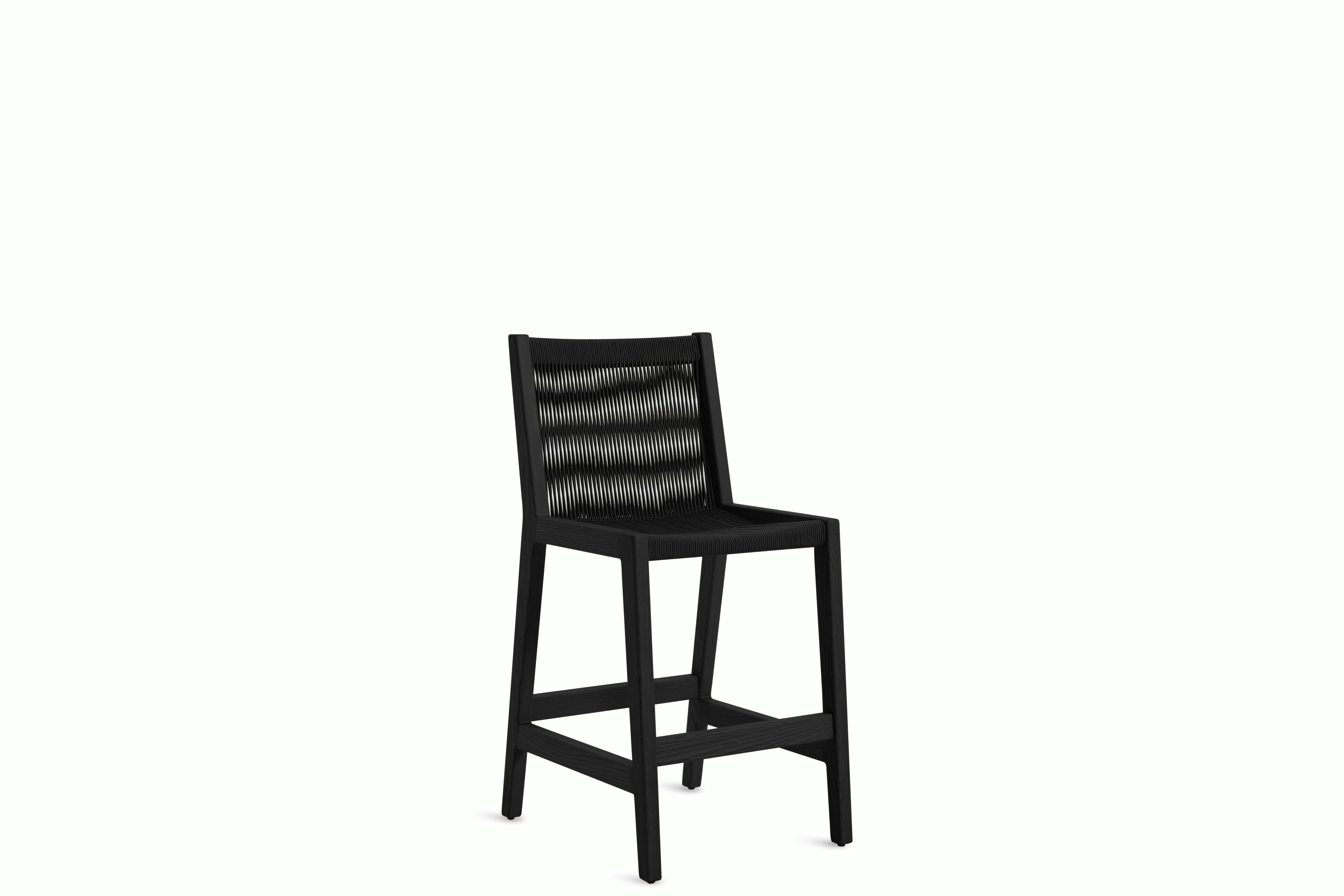 Duet Counter Stool - Black Painted Oak,  Black