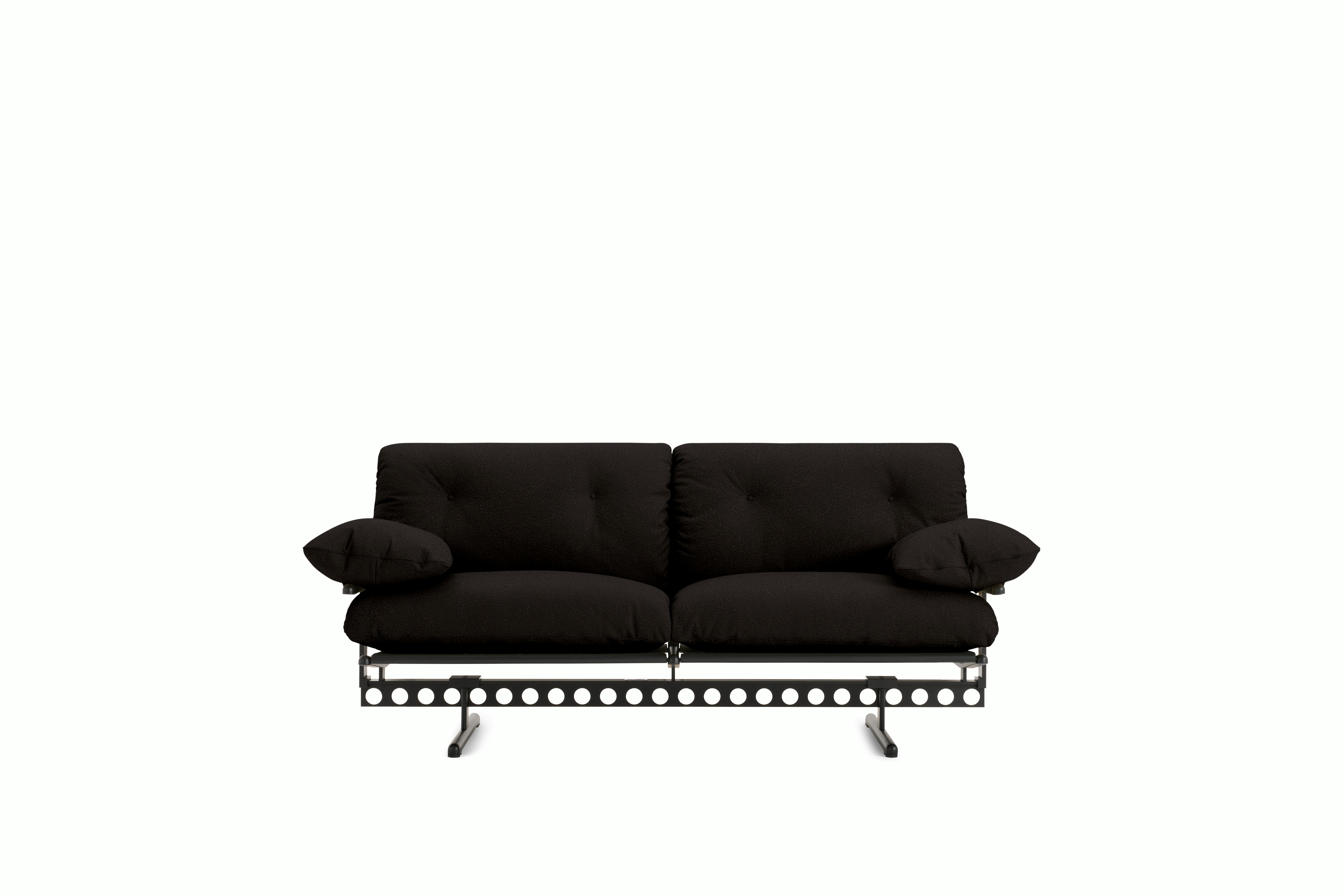 Ouverture Sofa - Ziggy Velvet,  Coffee Bean,  Steel Base