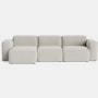 Mags Soft Low Sectional with Chaise Narrow