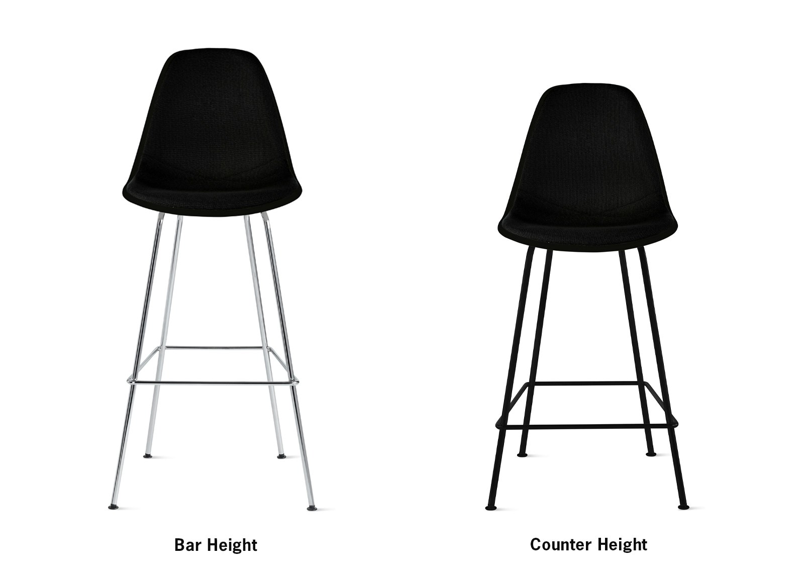 Eames Upholstered Molded Plastic Stool