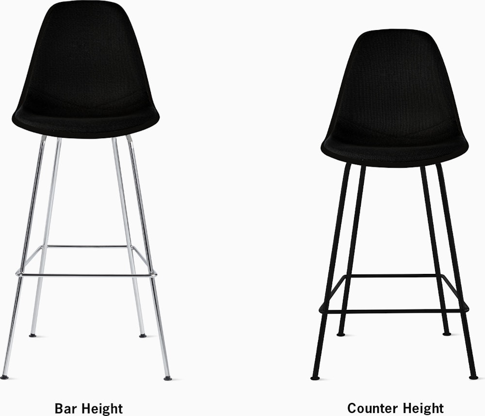 Eames Upholstered Molded Plastic Stool