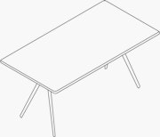 Magis Baguette Table 16 62" Wide