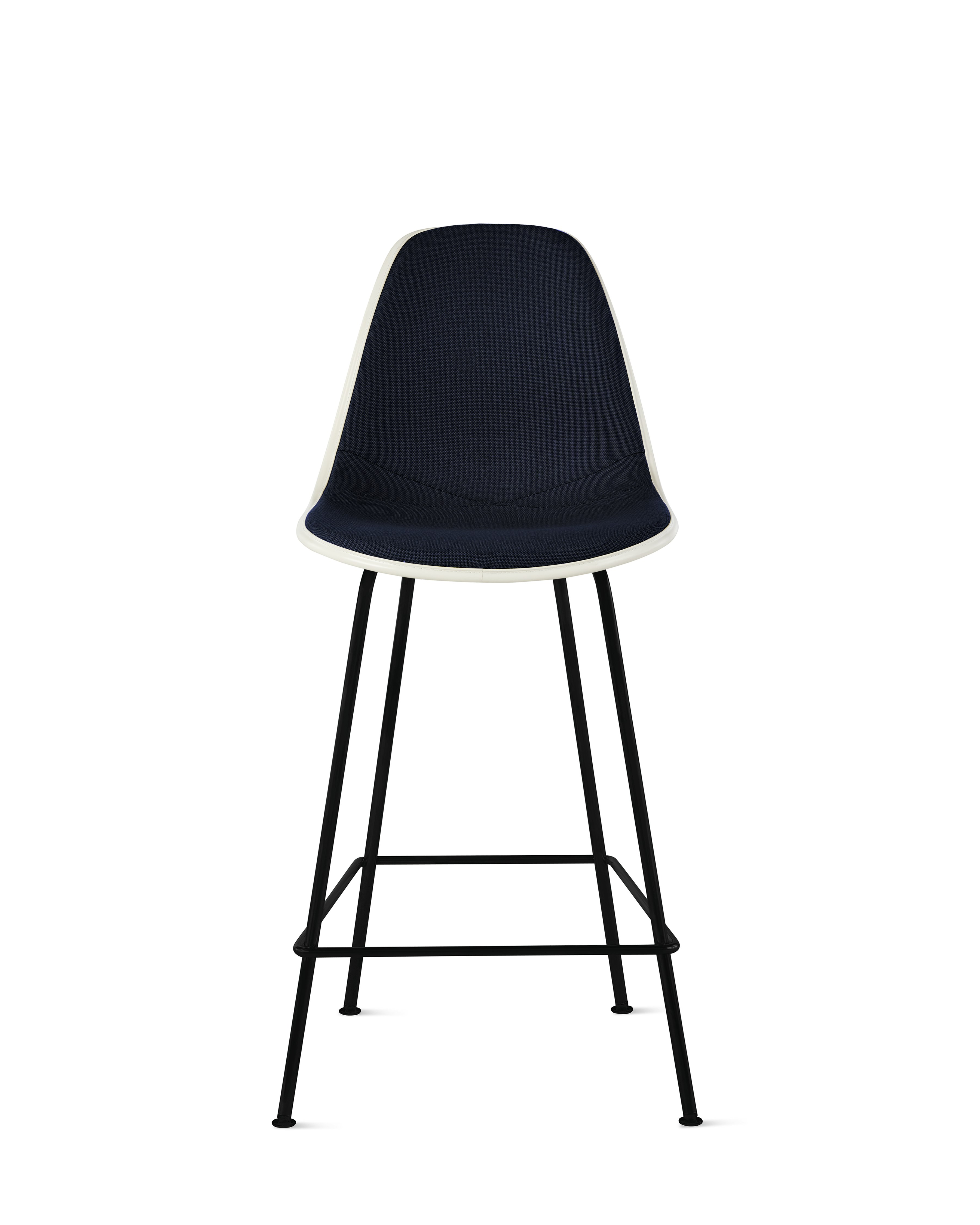 Eames Upholstered Molded Plastic Stool