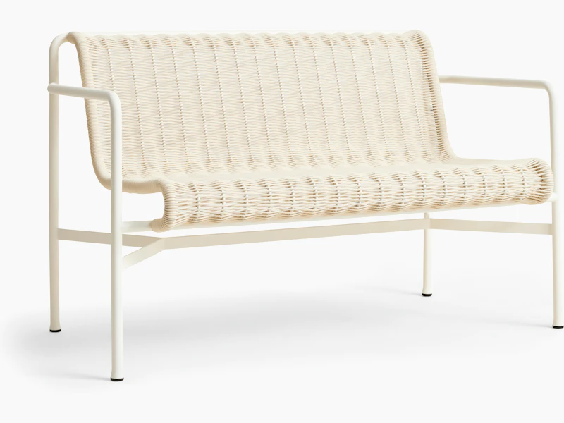 Palissade Cord Dining Bench - White