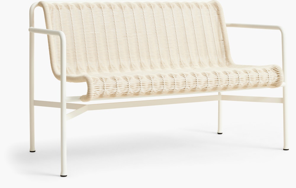 Palissade Cord Dining Bench - White