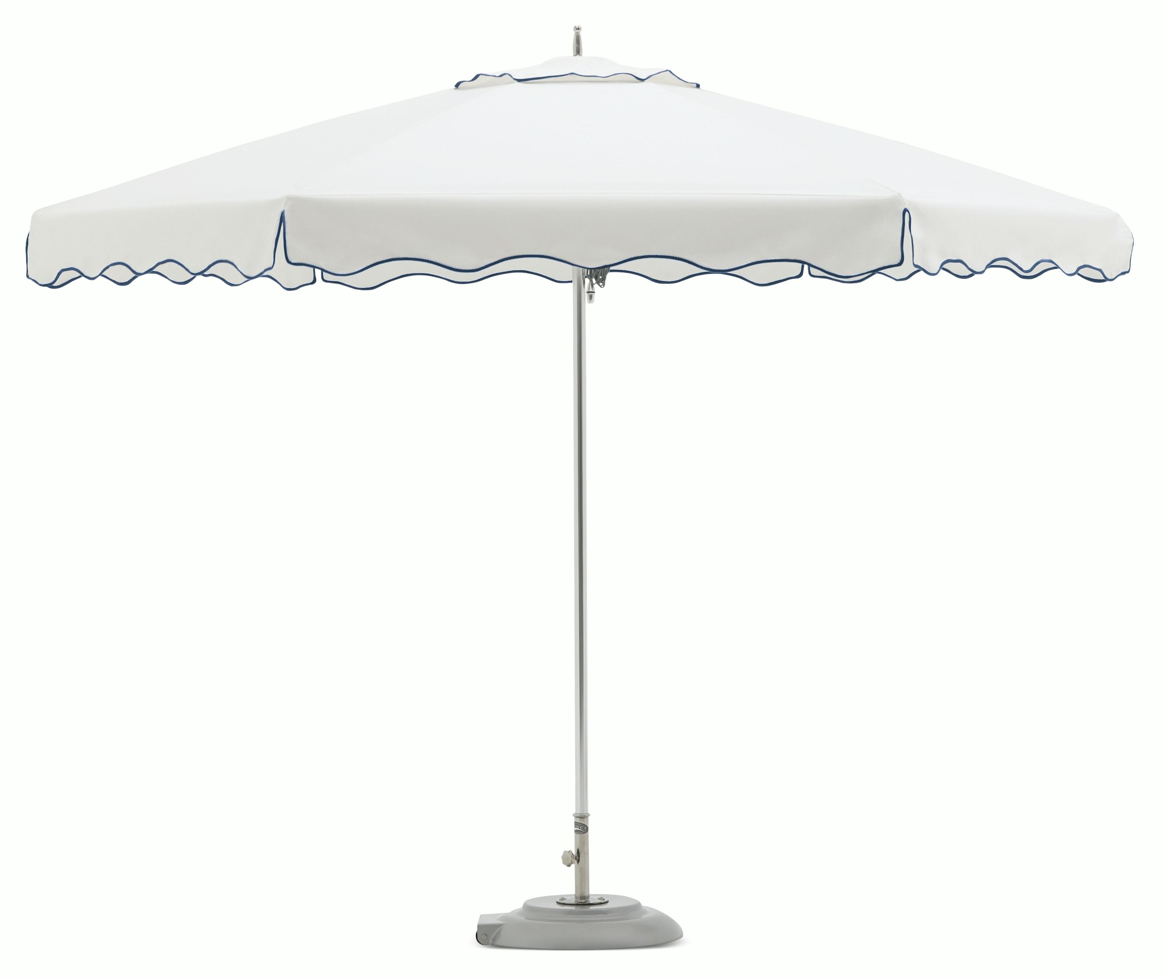 Tuuci Ocean Master Hexagon Scalloped Umbrella,  Contrast Trim