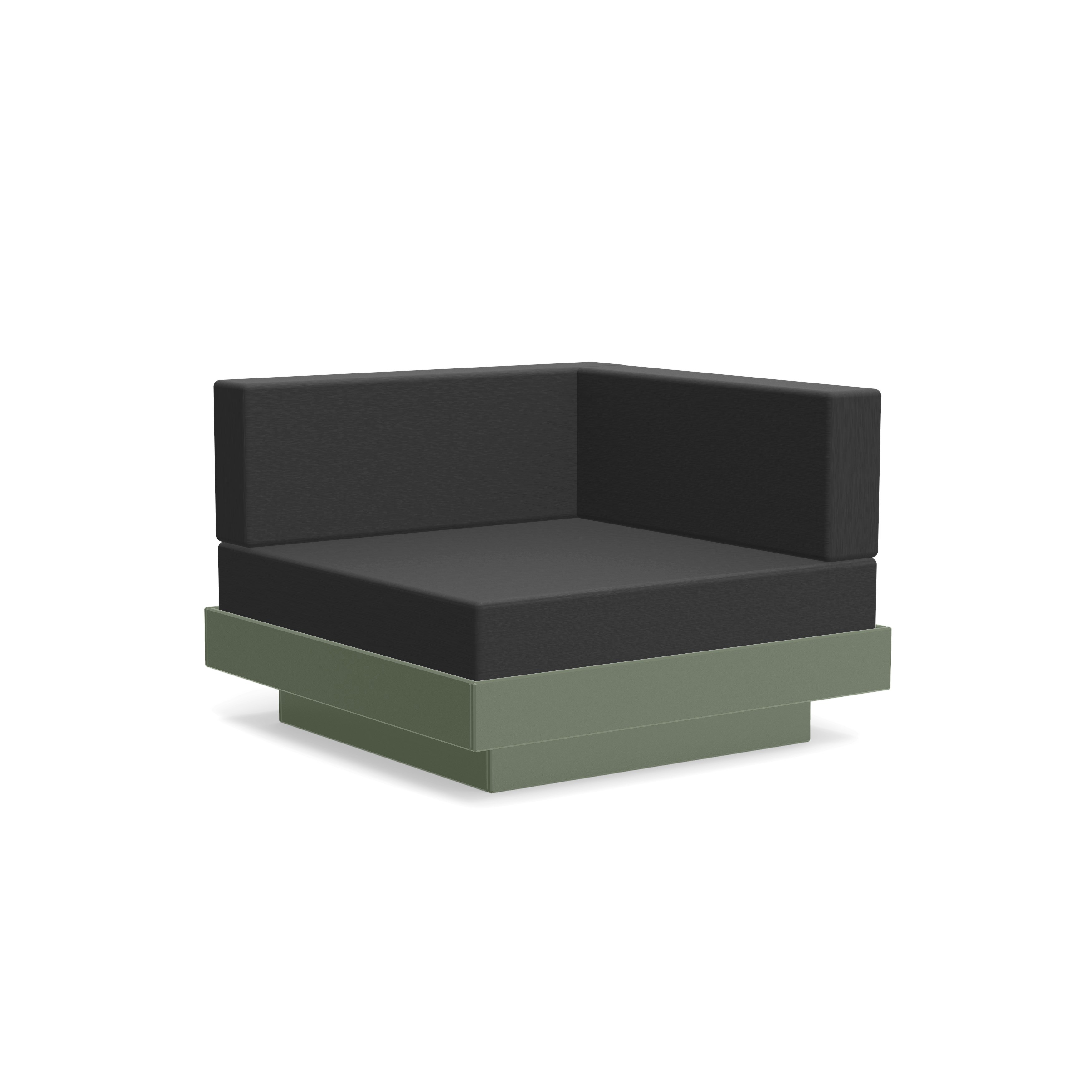 Platform One Sectional Corner - Sage Frame,  Charcoal Cushions