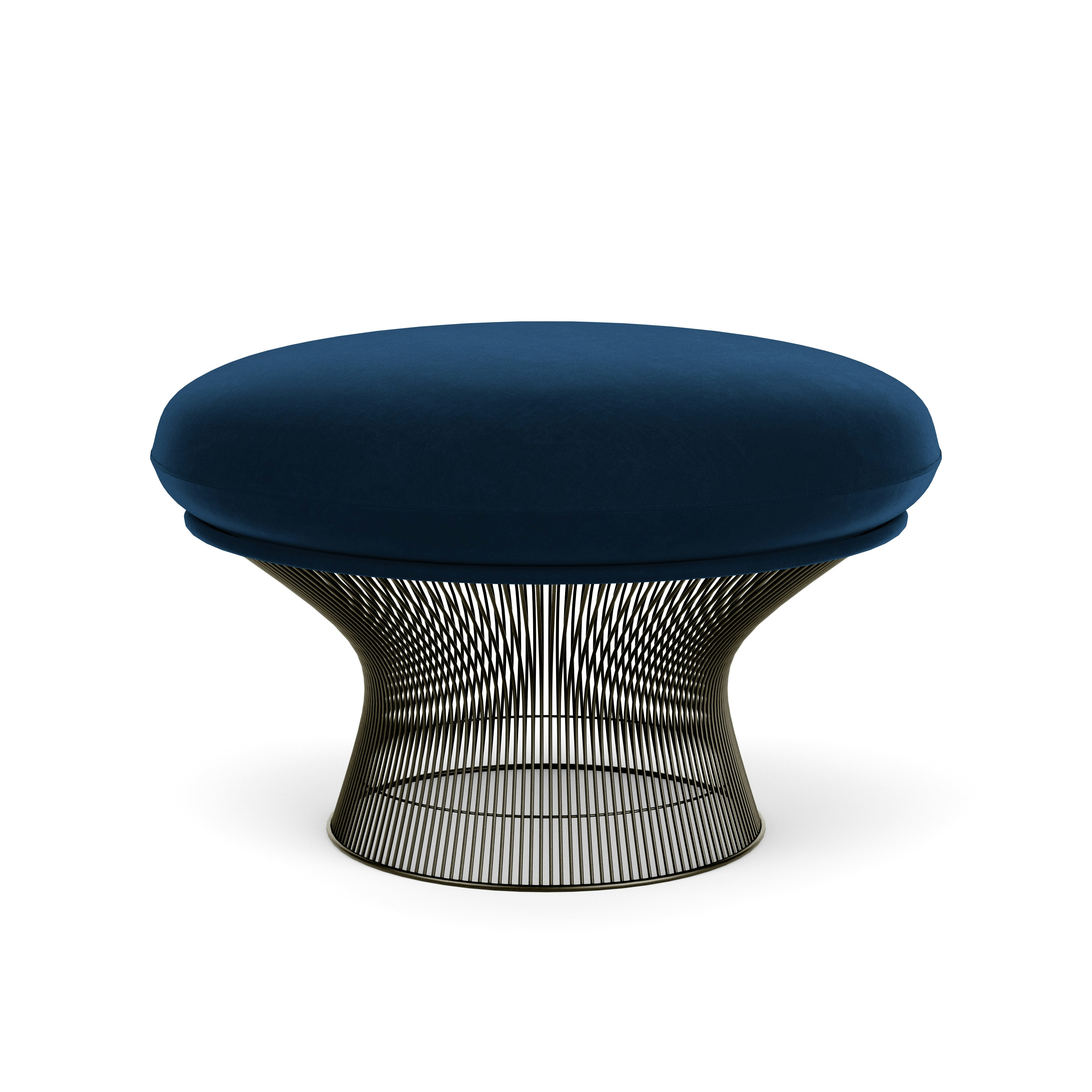 Platner Ottoman - Metallic Bronze,  Knoll Velvet,  Aviator