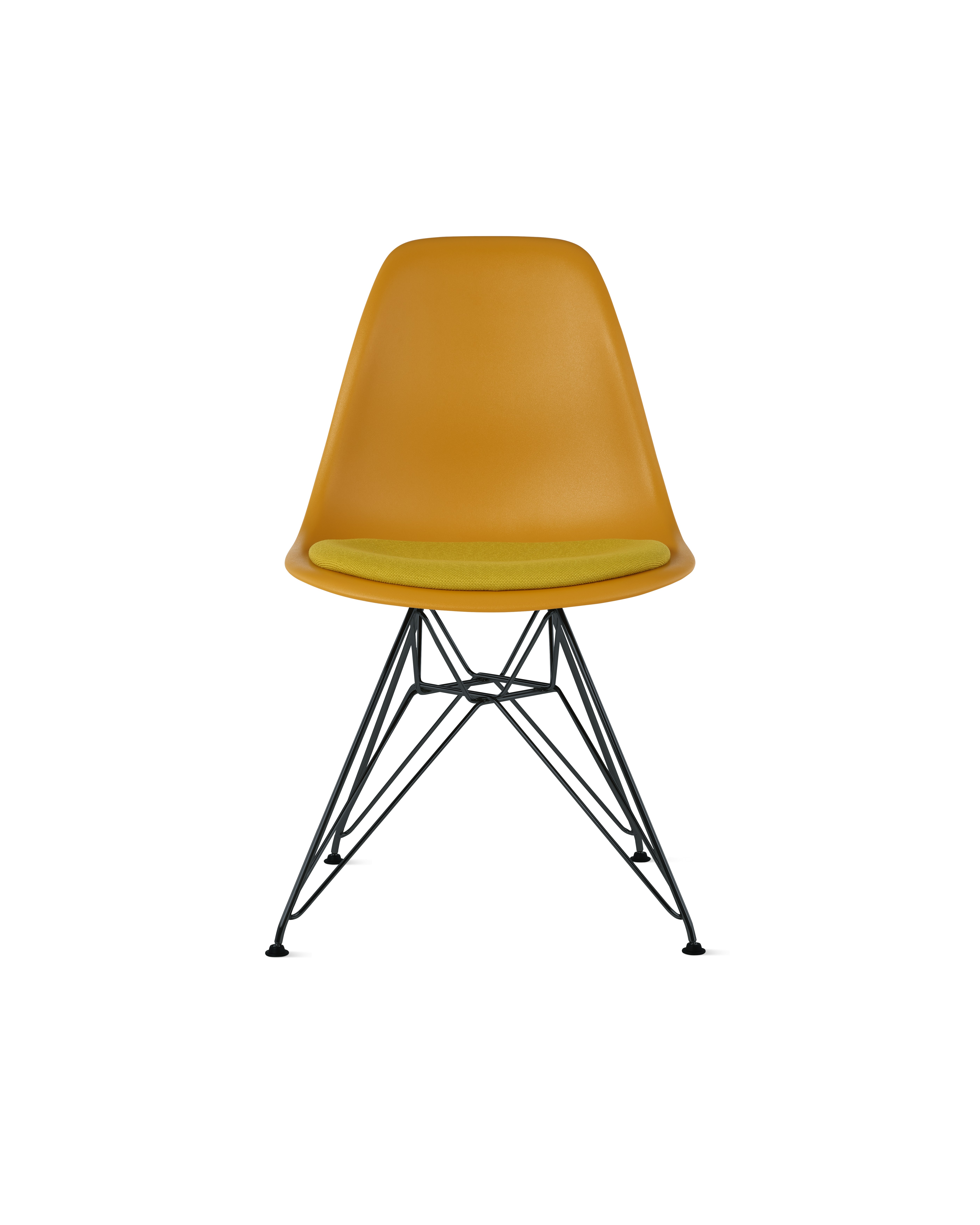 Eames Molded Plastic Side Chair with Seat Pad