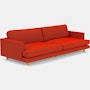D'Urso Sofa - Cato, Fire Red, Clear Oak