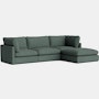 Hackney Lounge Compact Sectional - Pecora, Green