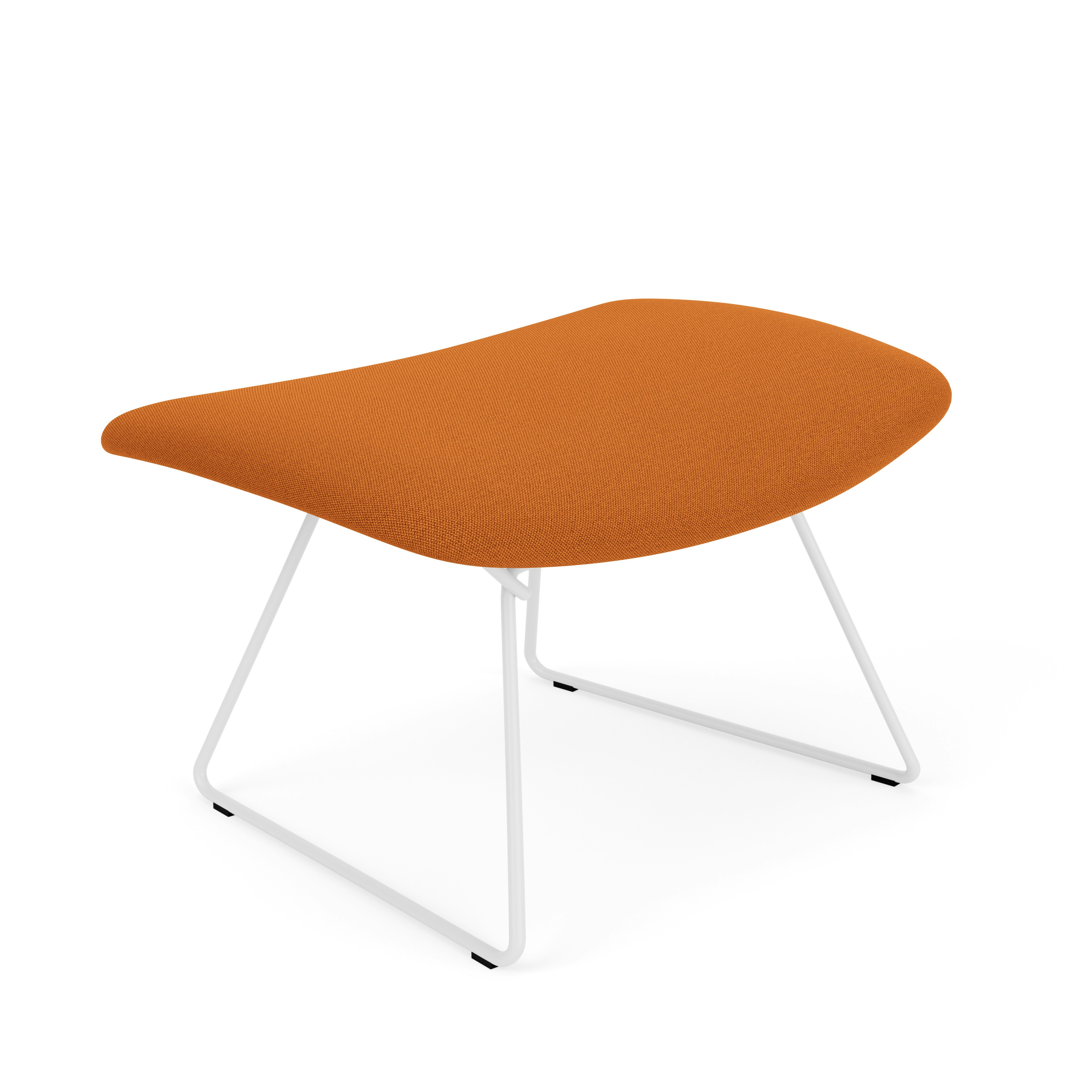 Bertoia Bird Ottoman, White, Full Cover, Hourglass, Sunshine