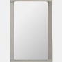 Arced mirror 80x55 light grey