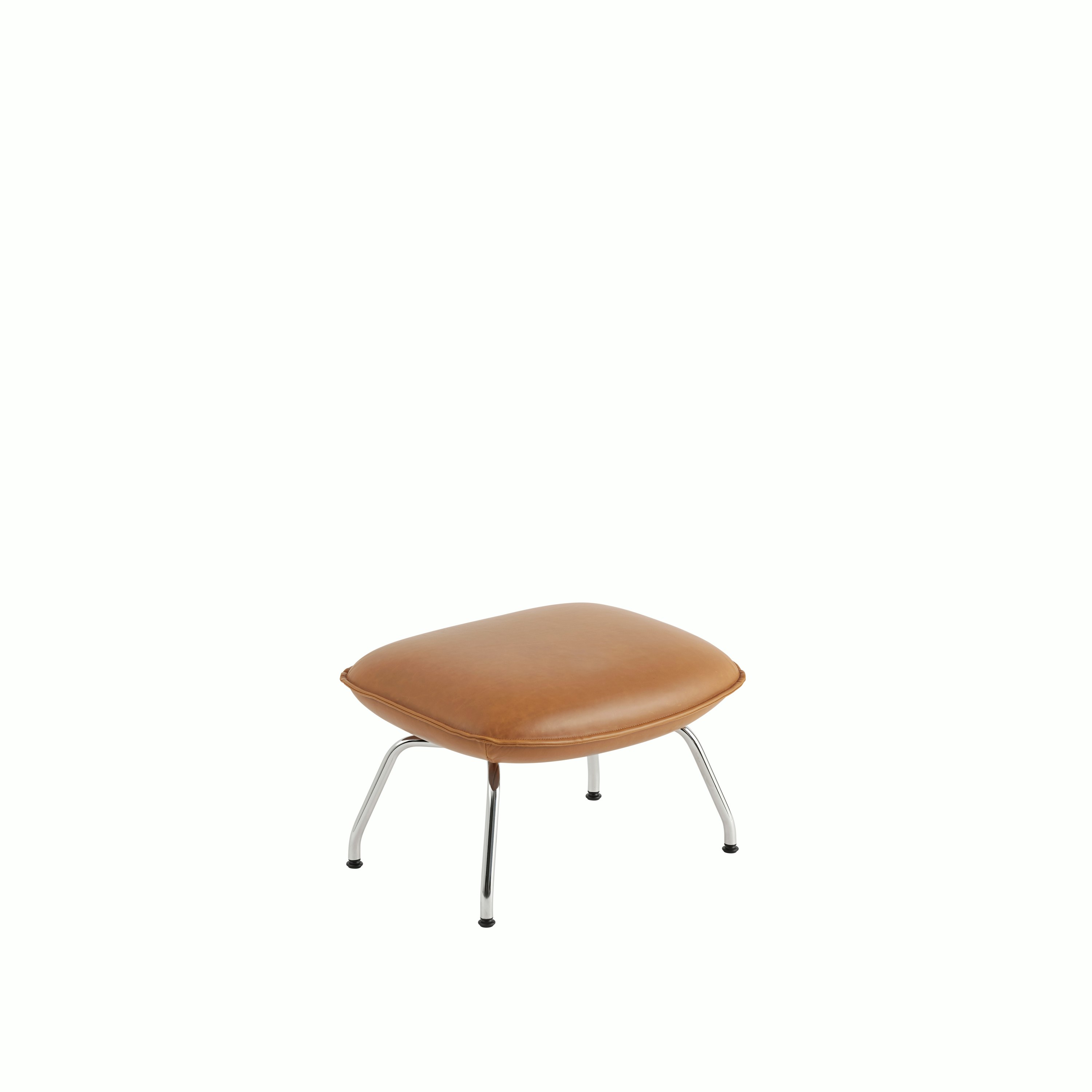 Doze ottoman refine leather cognac chrome Muuto 5000x5000 hi res