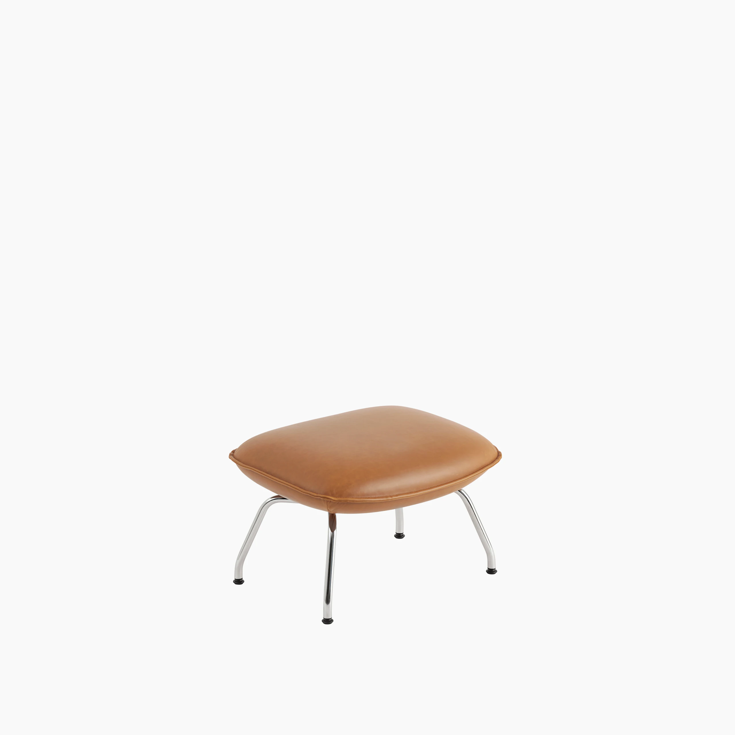 Doze ottoman refine leather cognac chrome Muuto 5000x5000 hi res