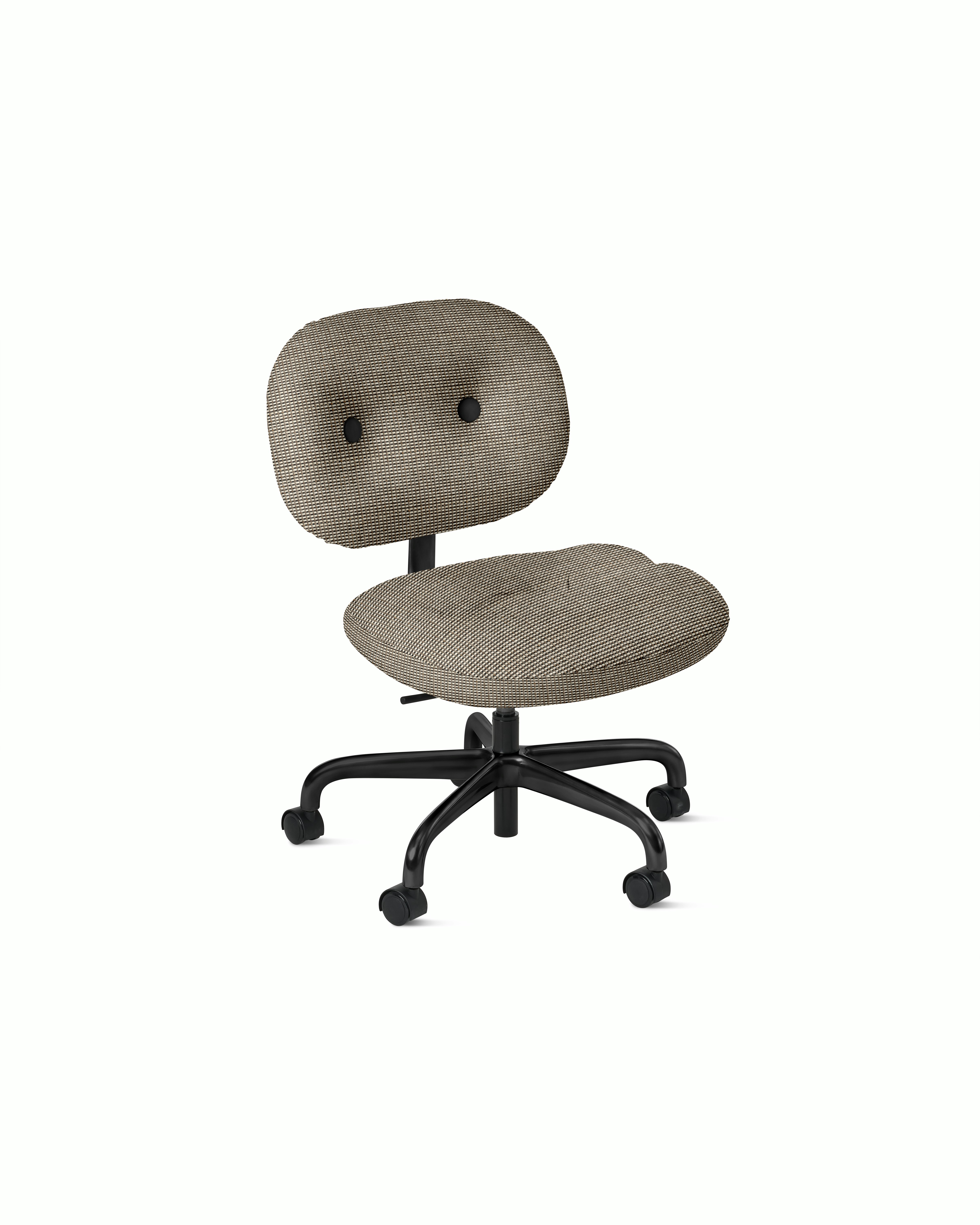 Morrison Hannah Task Chair - Without Arms,  Cato,  Sand,  Black,  Soft Caster FSC Certified