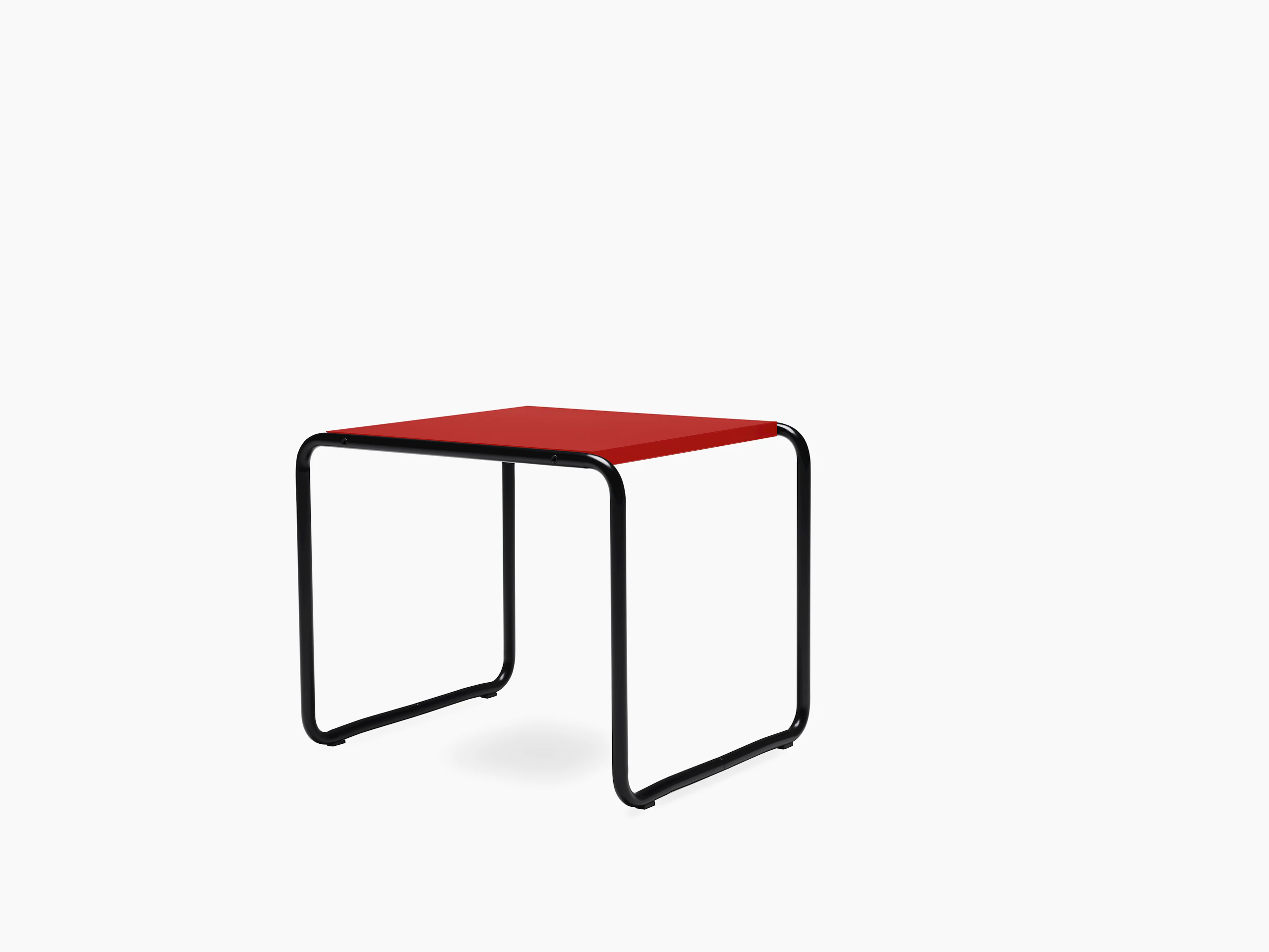 Laccio Table - Small, Red, Matte Black