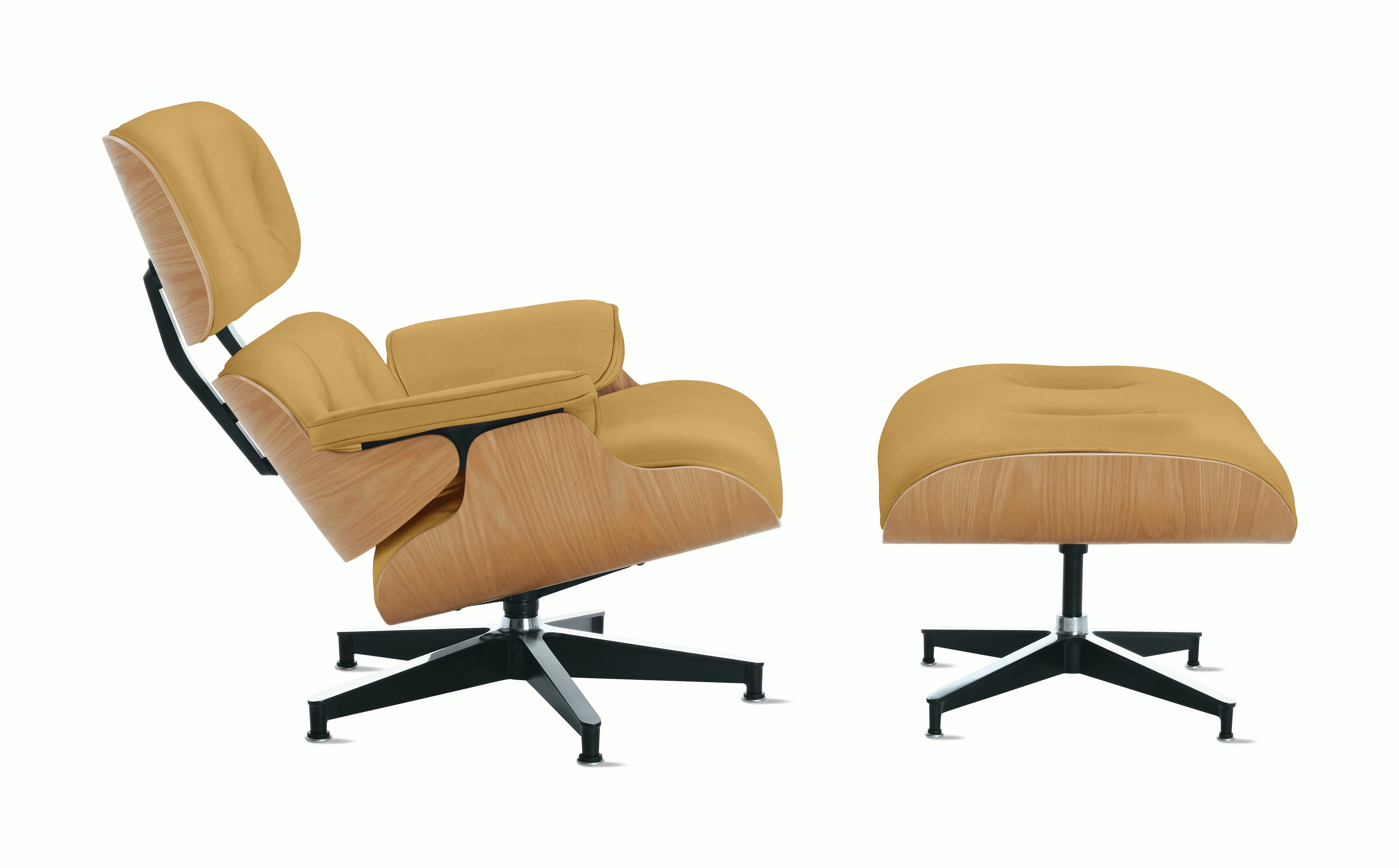 Eames Lounge and Ottoman in Prone and Stow leathers