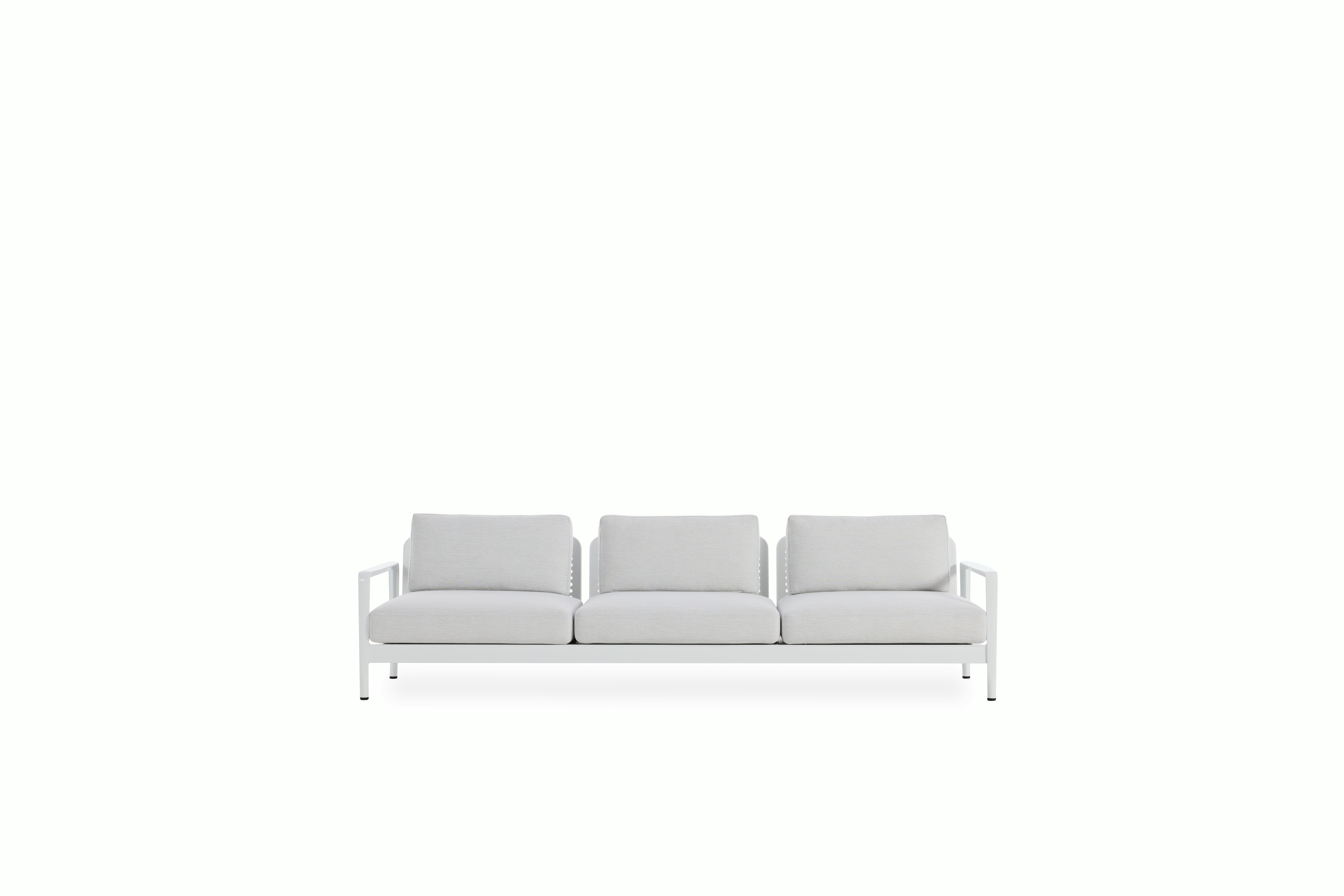 Lissoni Outdoor Sofa - Three Seat,  white