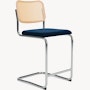 Cesca Stool Upholstered, KnollVelvet, Aviator