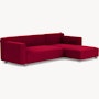 Barber Osgerby Asymetric Sectional - Left, Hourglass, Flame, Chrome