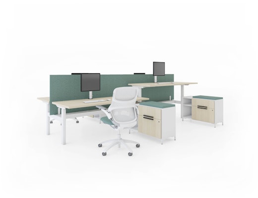 k.bench with Anchor Raised Storage and Generation generation anchor raised foot credenza cushion kbench benching height adjustable screens