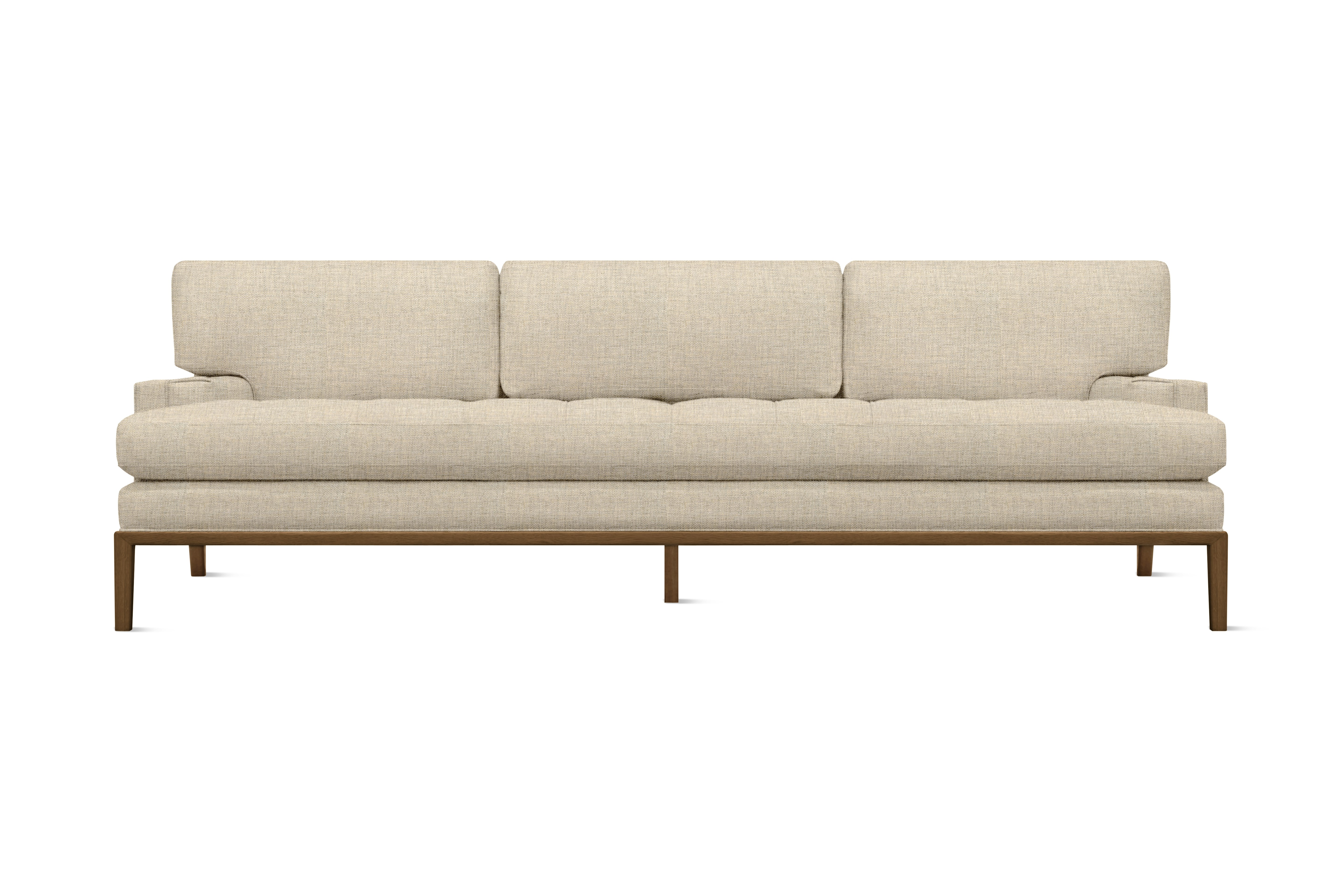 Forster Sofa - Amelia,  Bisque,  Walnut