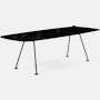 Grasshopper Dining Table - Rectangular,  94.5" ,  Polished Nero Marquina,  Black"