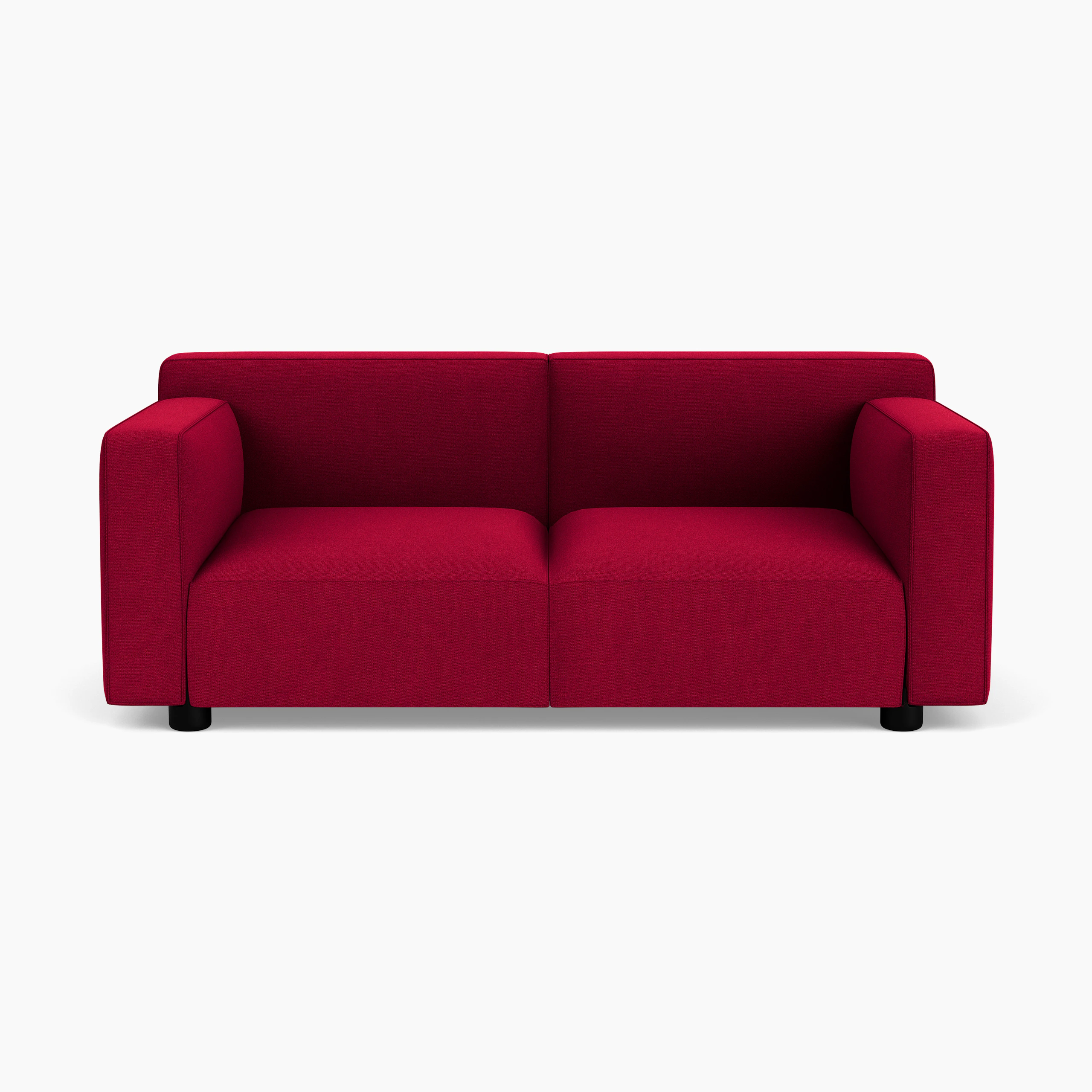 Barber Osgerby Sofa - Two Seater, Hourglass, Flame, Jet Black