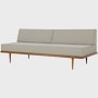 Nelson Daybed - Back Bolster,  Walnut,  Checker,  Black / White,  Taper