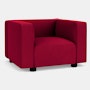 Barber Osgerby Armchair -  Black Lacquer,  Hourglass,  Flame