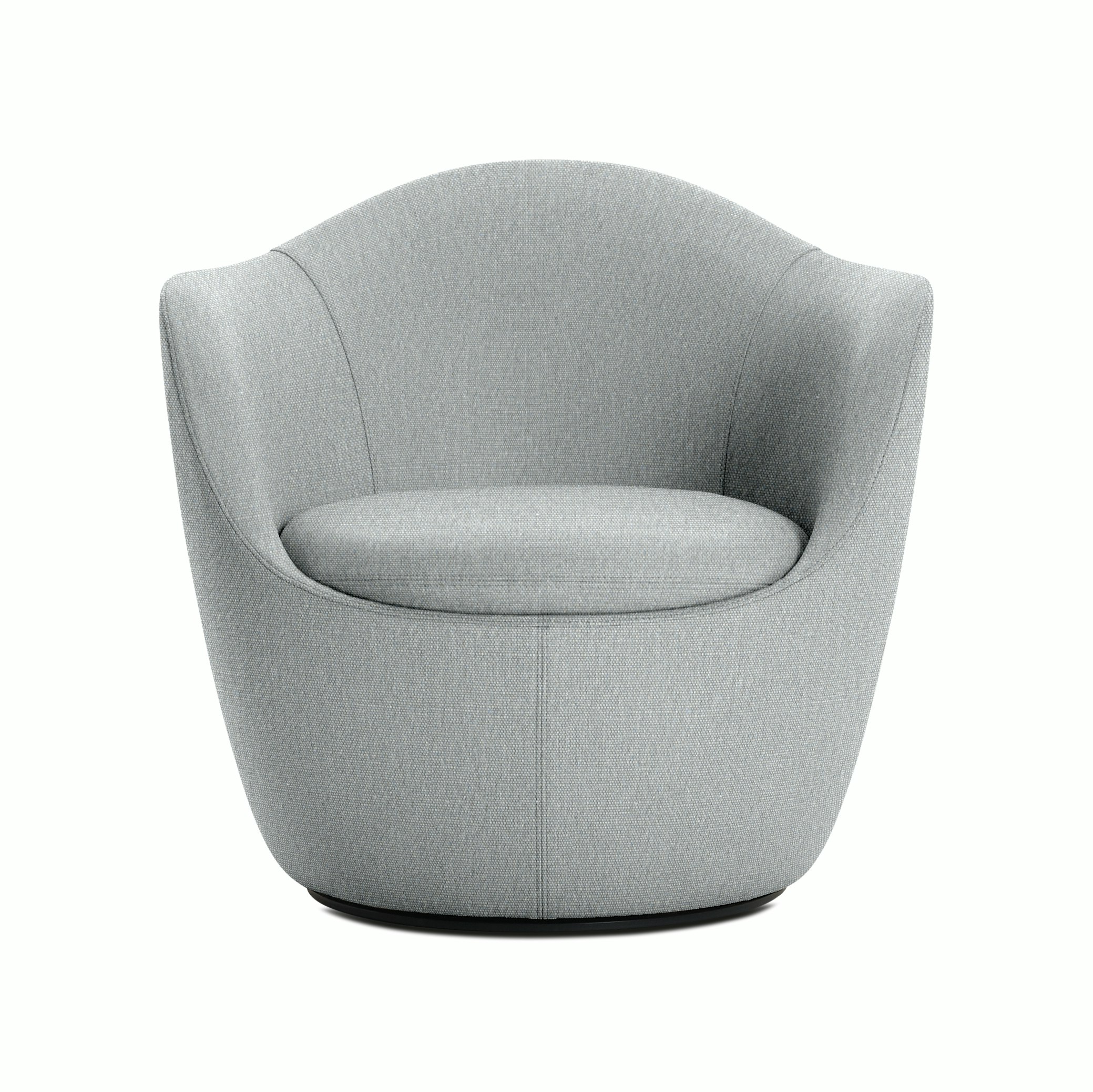 Lina Swivel Chair in Album Linen,  Powder