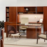 Reff Profiles Private Office Reff Profiles private office Remix High Back Saarinen Executive Armless Krusin Lounge veneer wood Gigi stool Knoll Essentials