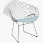 Bertoia Diamond Chair, Polished Chrome, Seat Pad, Crossroad, Cabana