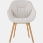 AAC 123 Soft Mono About A Chair Upholstered Armchair Wood Base