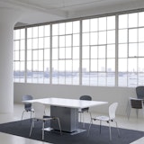 Propeller Conference Table with Rectangular Drum Base