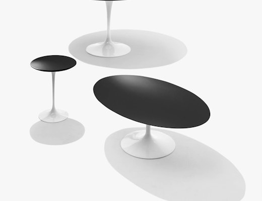 Saarinen Tables in Black Laminate saarinen side table dining table