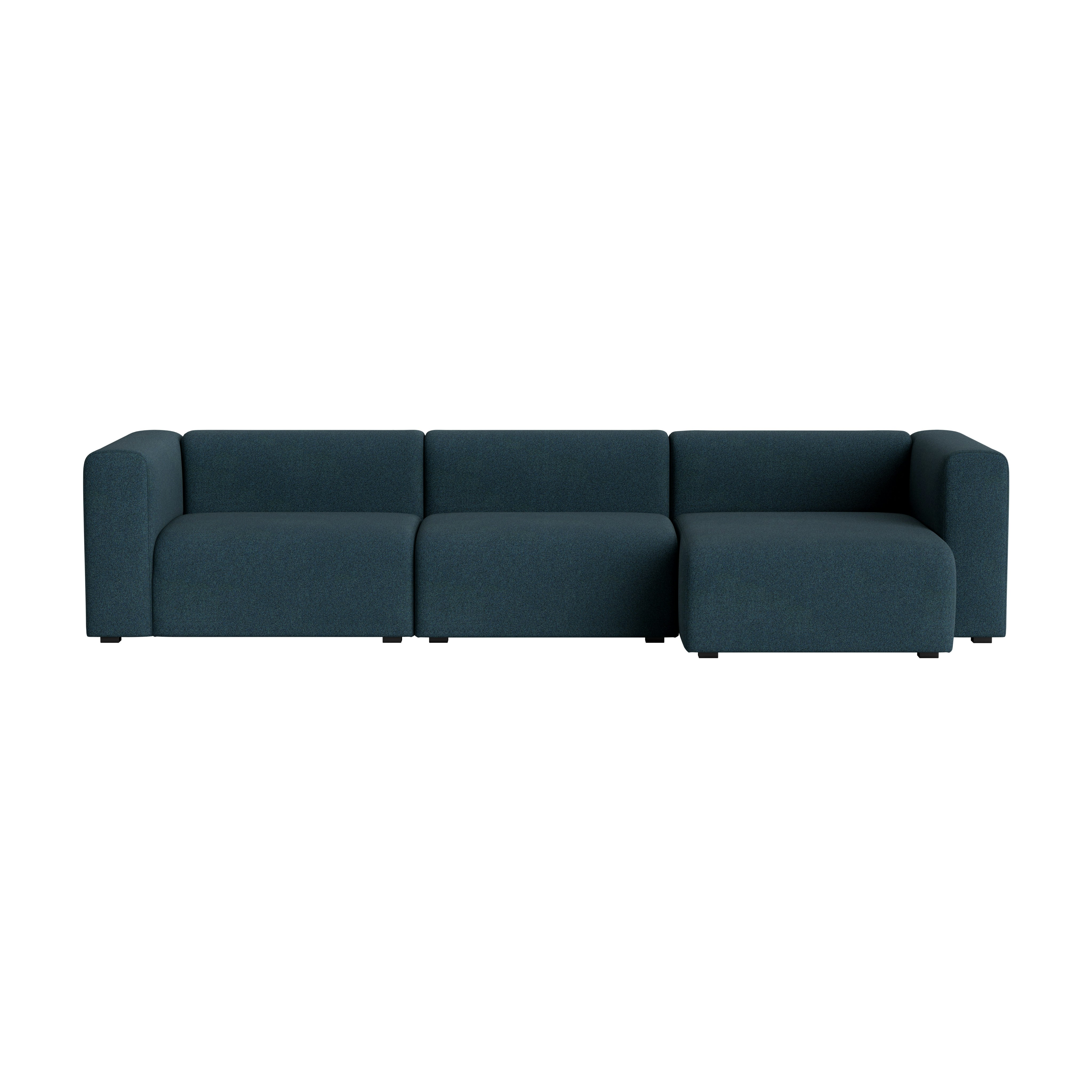 Mags Wide Chaise Sectional - Right, Pecora, Blue
