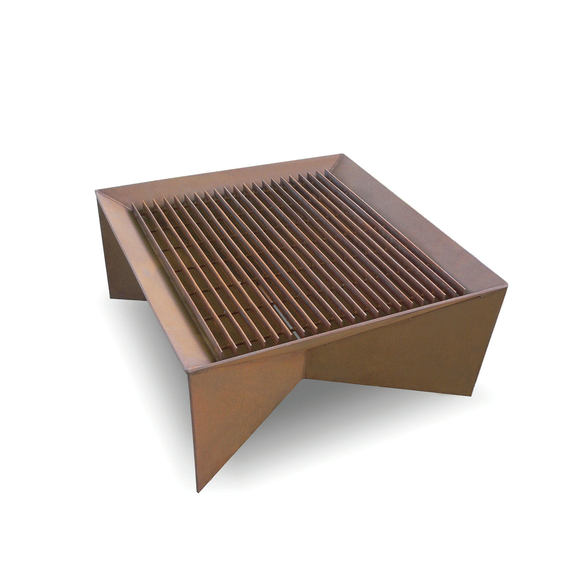 Plodes Geometric Fire Pit Steel Grate Top